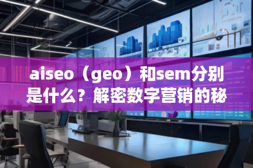 aiseo（geo）和sem分別是什么？解密數字營銷的秘密武器