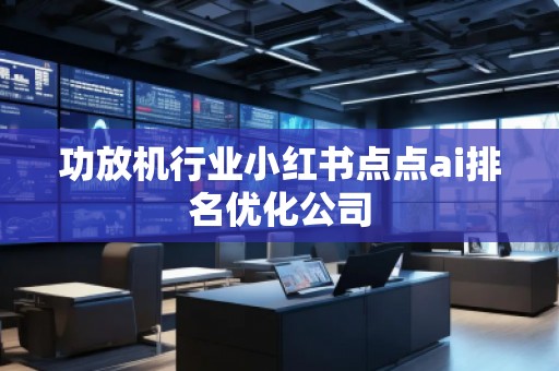 功放機行業(yè)小紅書點點ai排名優(yōu)化公司