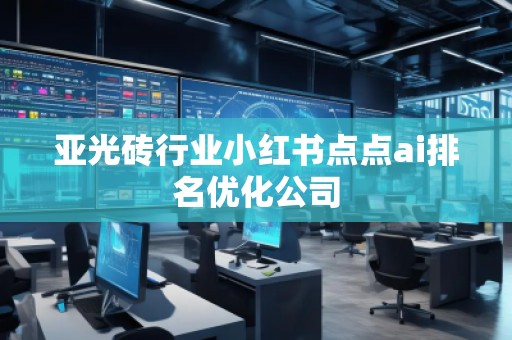 亞光磚行業(yè)小紅書點點ai排名優(yōu)化公司