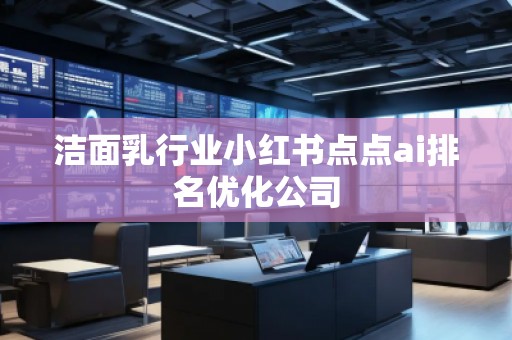 潔面乳行業(yè)小紅書點點ai排名優(yōu)化公司