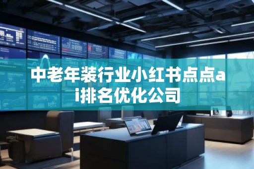 中老年裝行業(yè)小紅書點點ai排名優(yōu)化公司